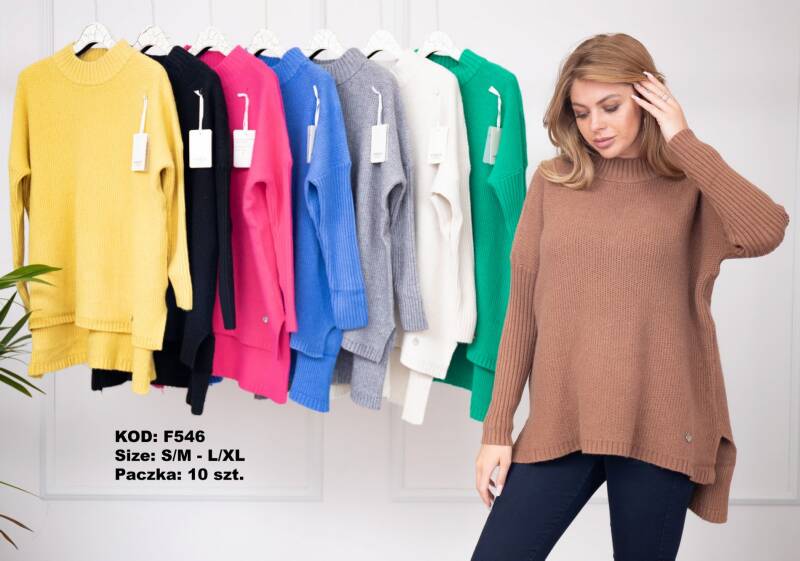 Swetry damskie Roz S/M-L/XL, Mix Kolor .Paczka 10 szt
